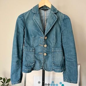 Chic denim blazer jacket from Banana Republic sz 0